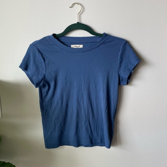 Madewell Ribbed Brightside T-Shirt - Picture 1 of 4